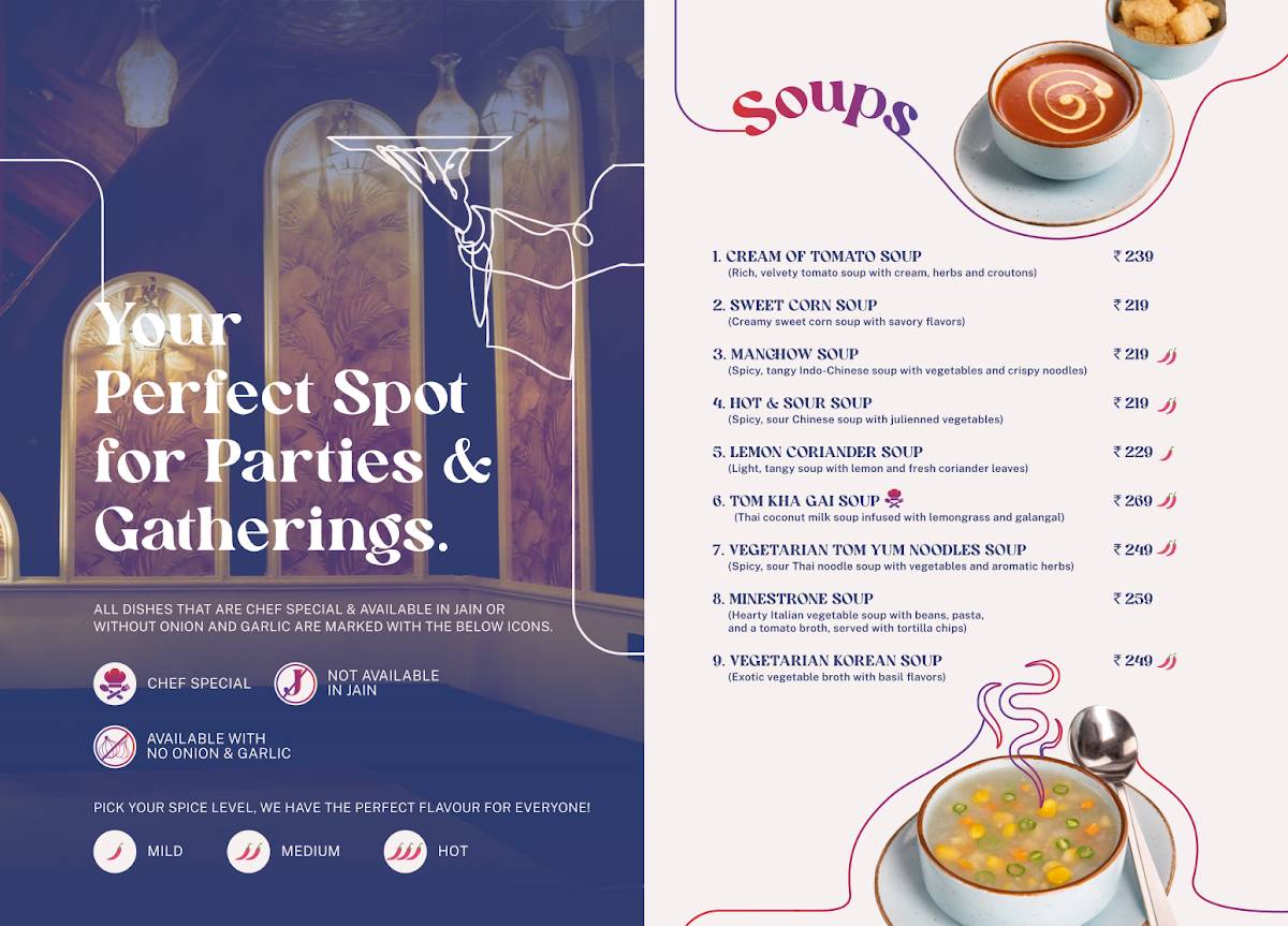 Flavours at Bay - Pure Veg and Jain Restaurant menu