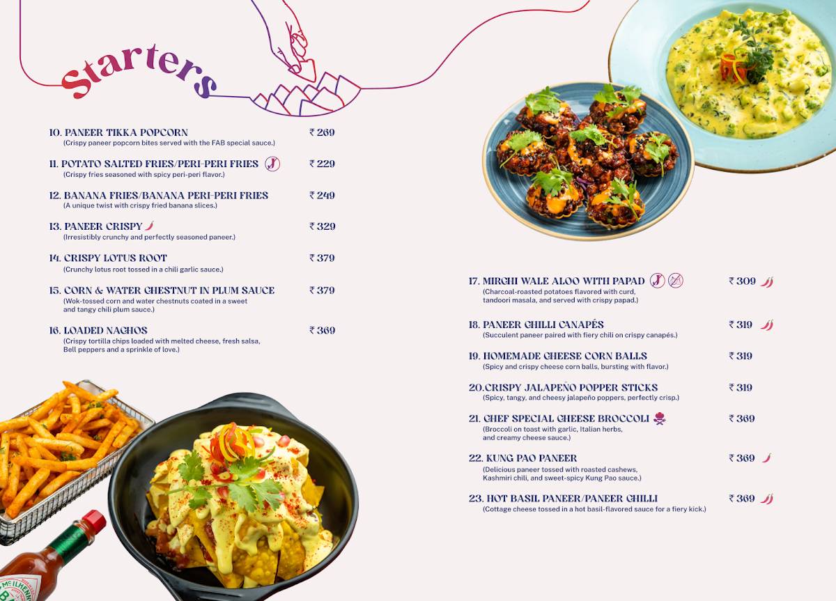 Flavours at Bay - Pure Veg and Jain Restaurant menu