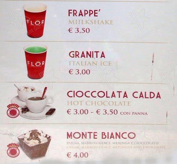 Menu de Flor Gelato