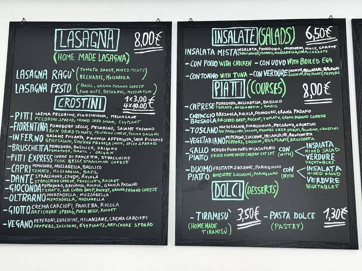 Menu di Pitti Express 