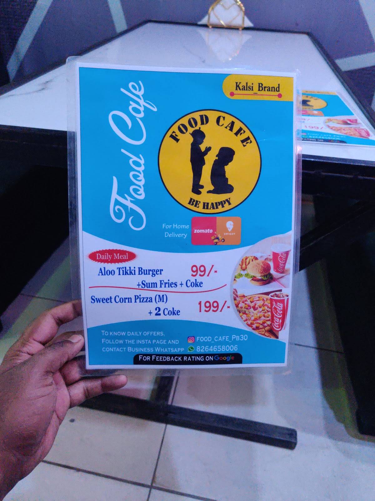 Food Cafe menu