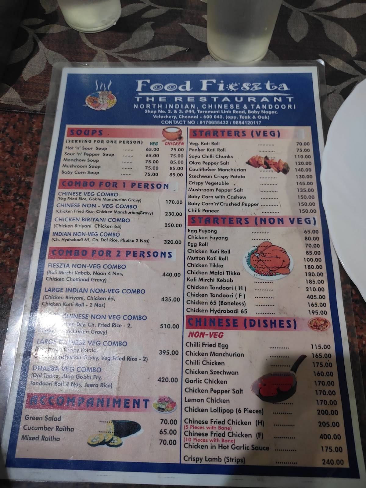 Food Fieszta menu