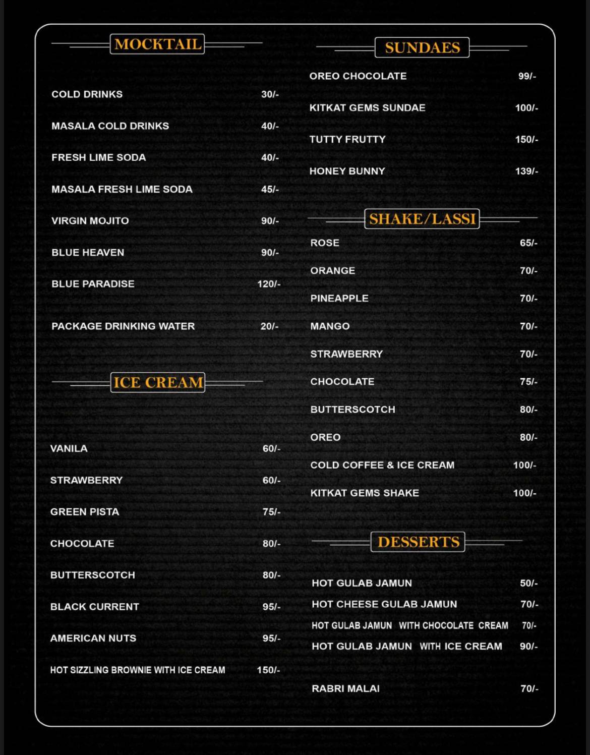 ଫୁଡ୍ ମନ୍ତ୍ରା - Food Mantra Restaurant menu