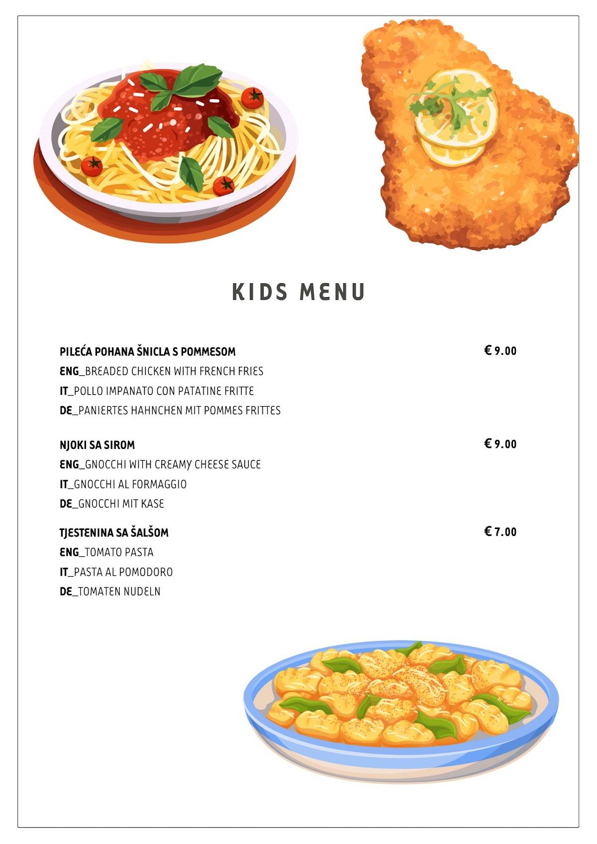Menu di Fora Le Porte 