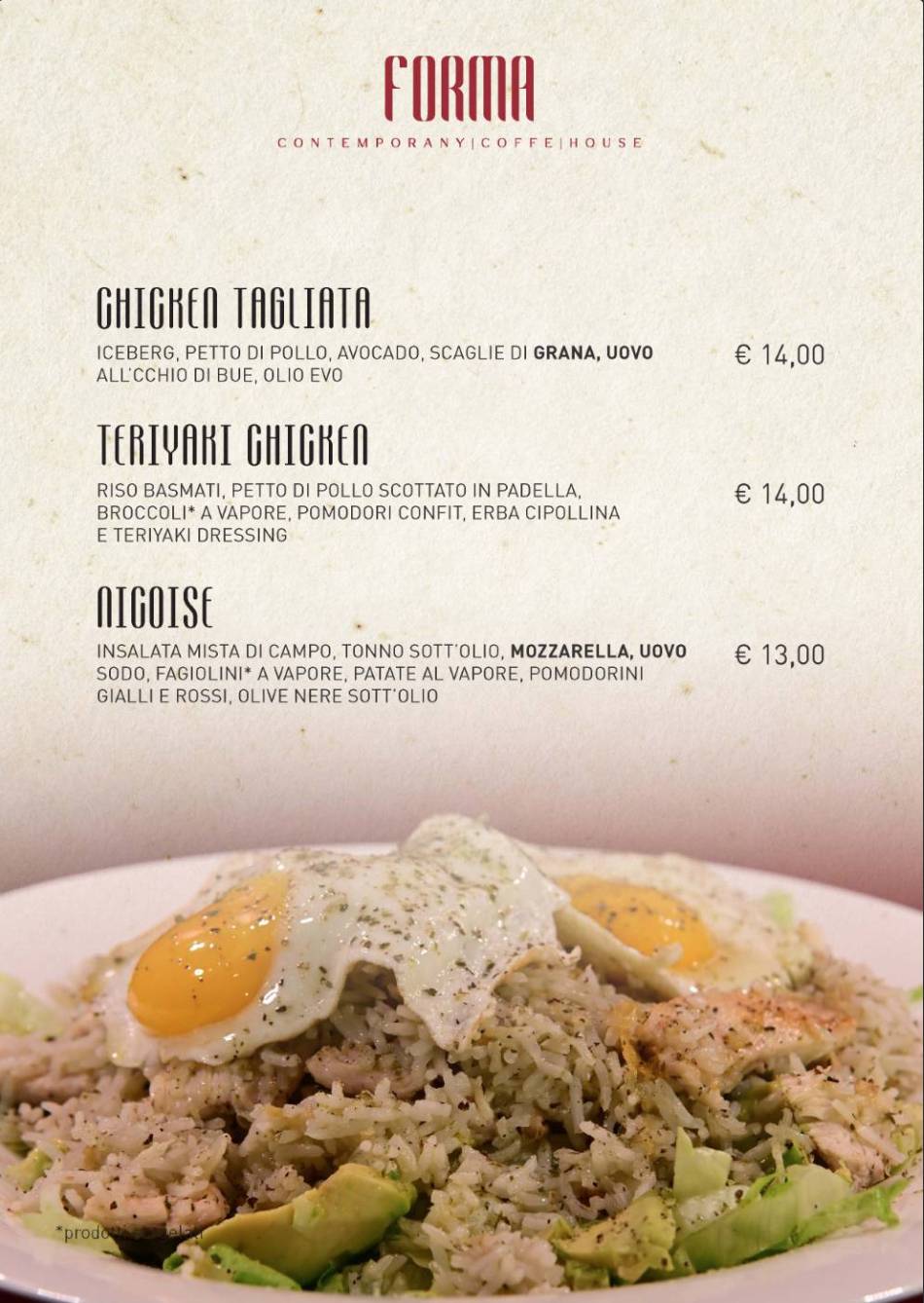 Menu di FORMA - Bakery, Pizzeria, Aperitivi 