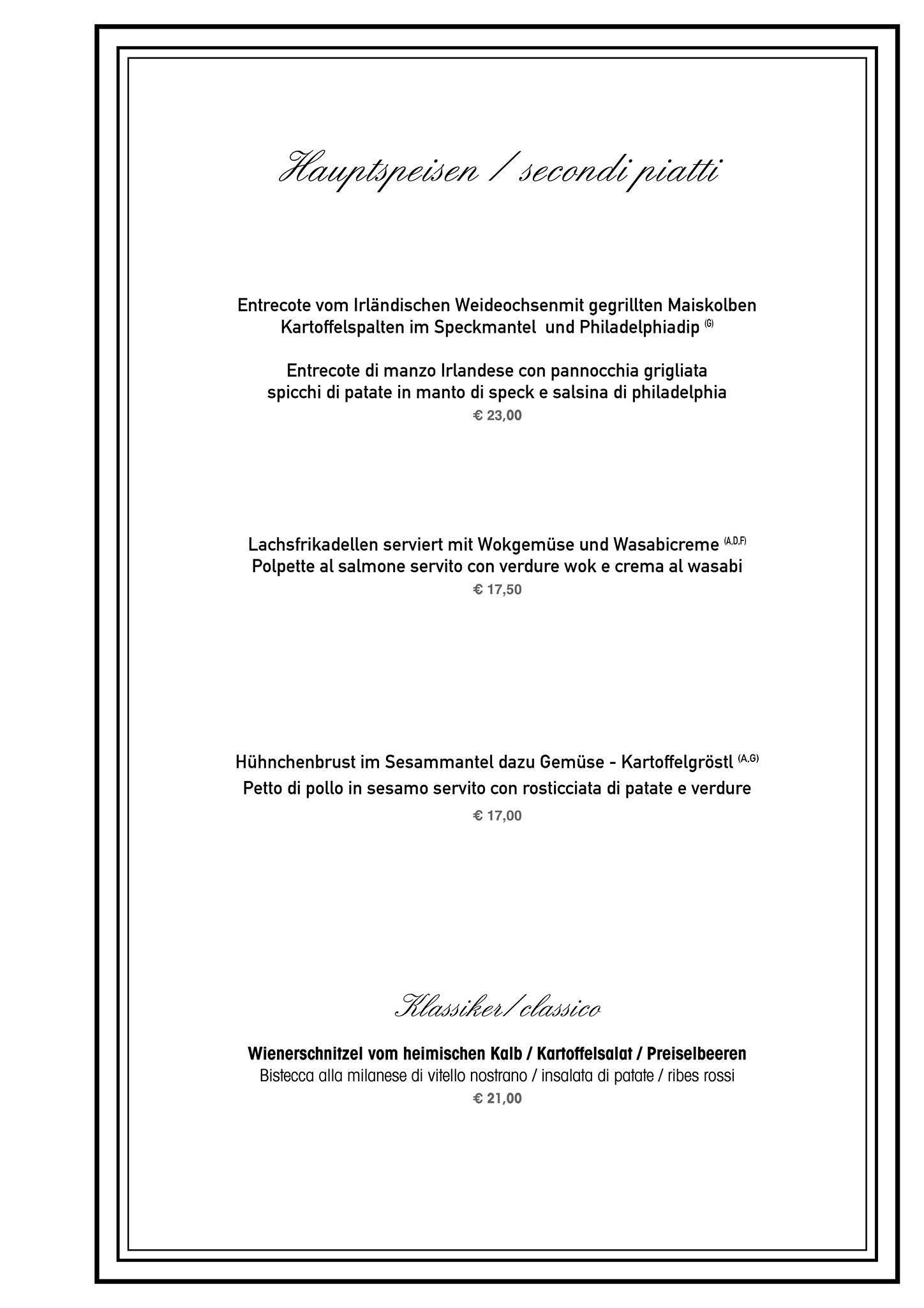 Menu di Forst Season 