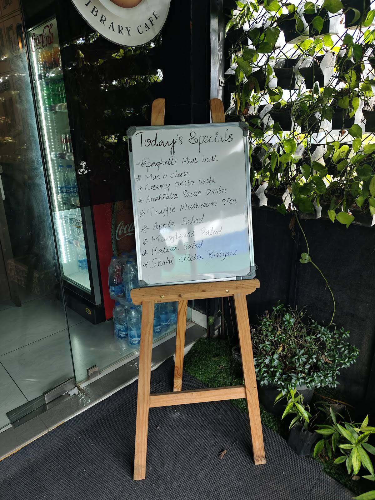 Forwords Library Cafe menu