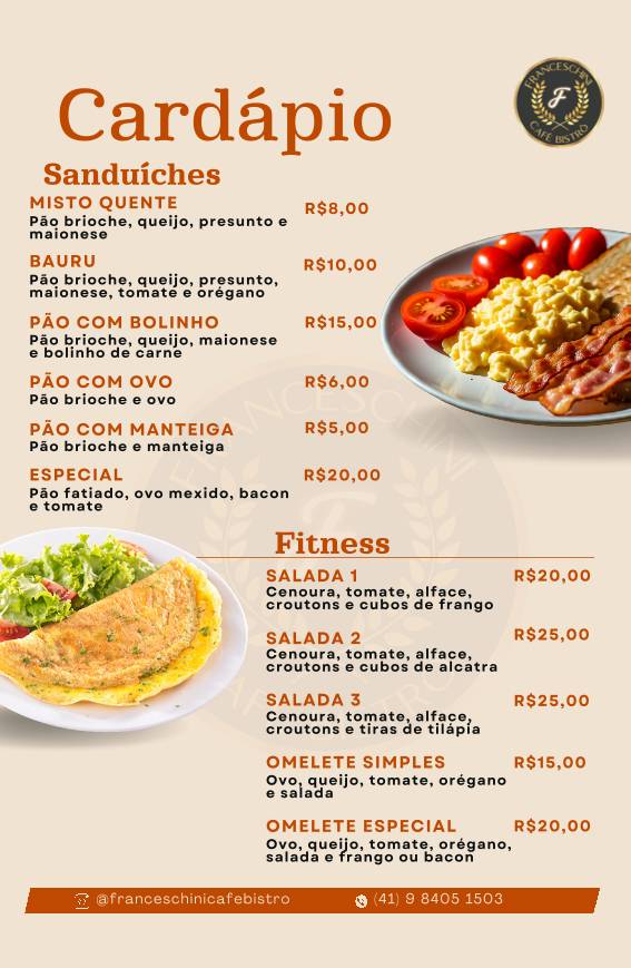 Franceschini Café Bistrô cardápio