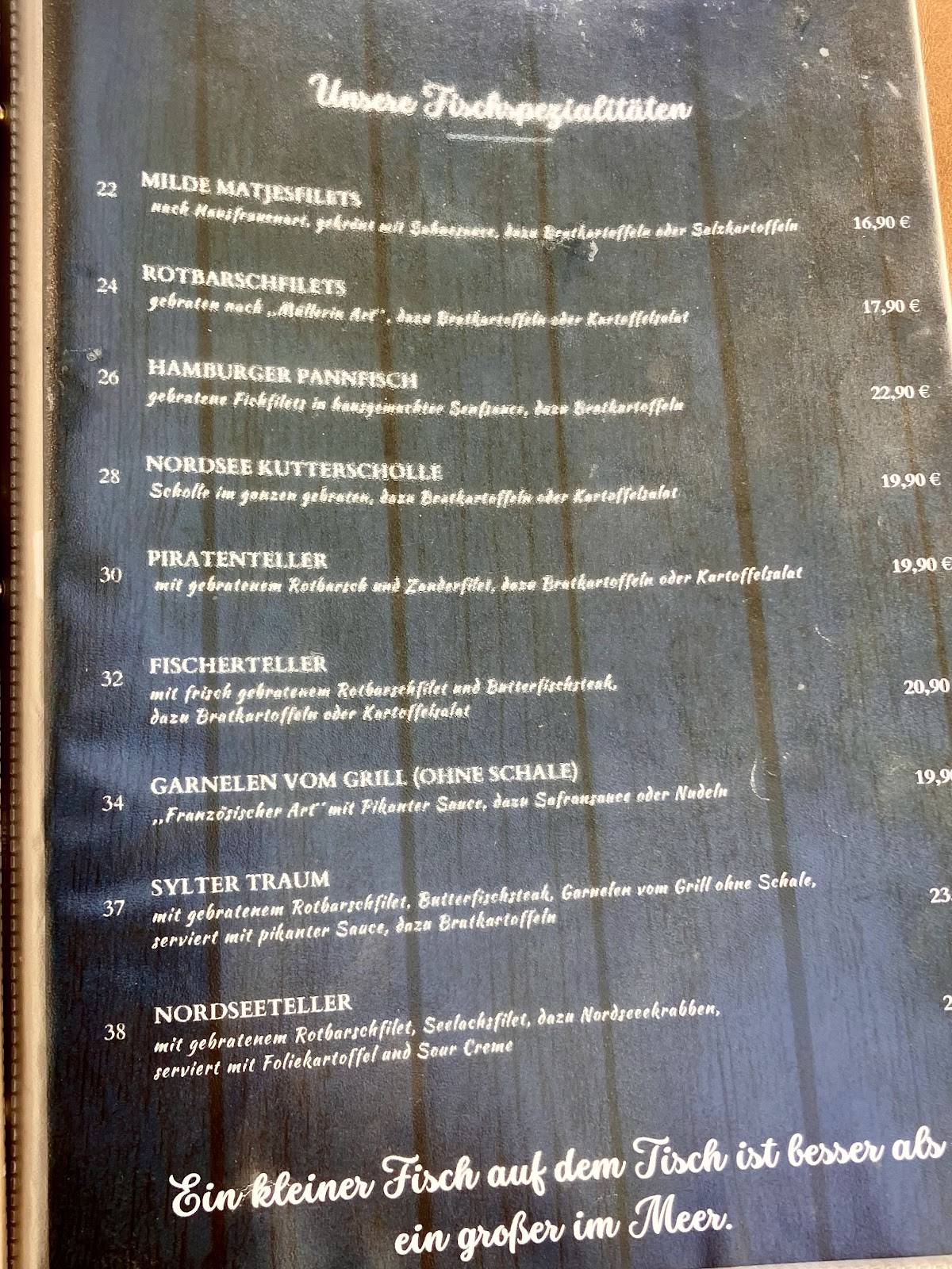 Menu de Friesenkate