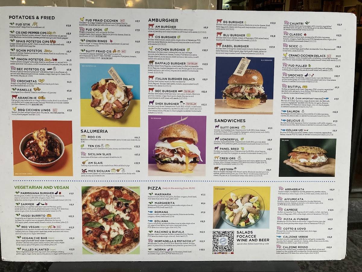 Menu di FUD Bottega Sicula - Catania 