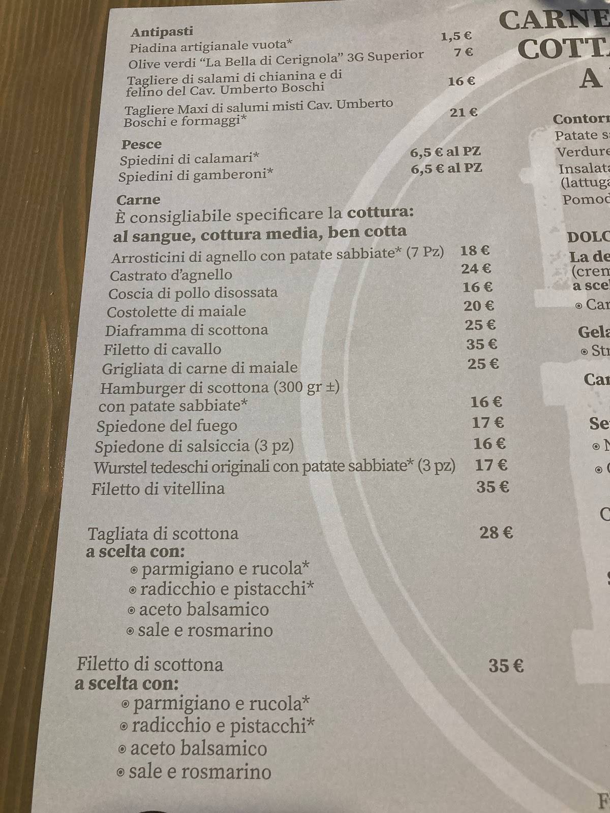Menu di Fuego BBQ 