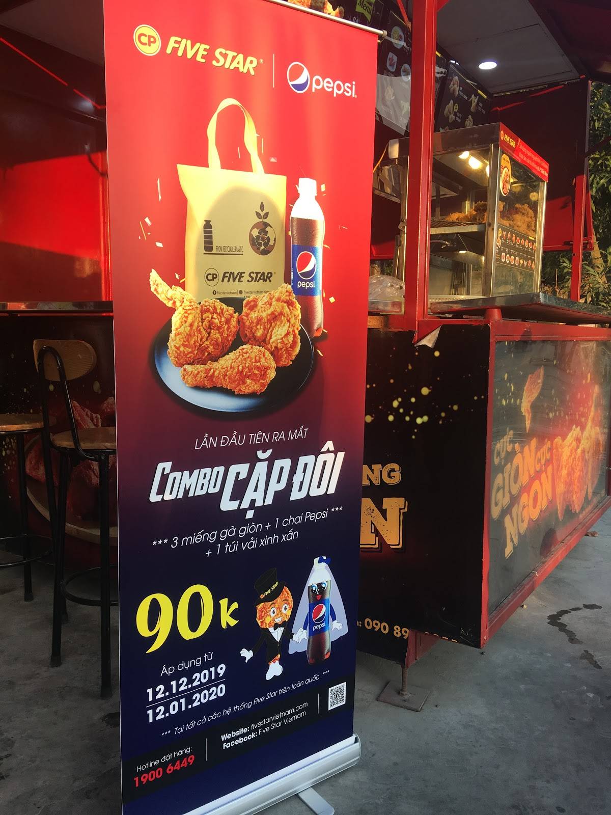 Menu at Gà Rán Five Star Cầu Xe restaurant, Vietnam