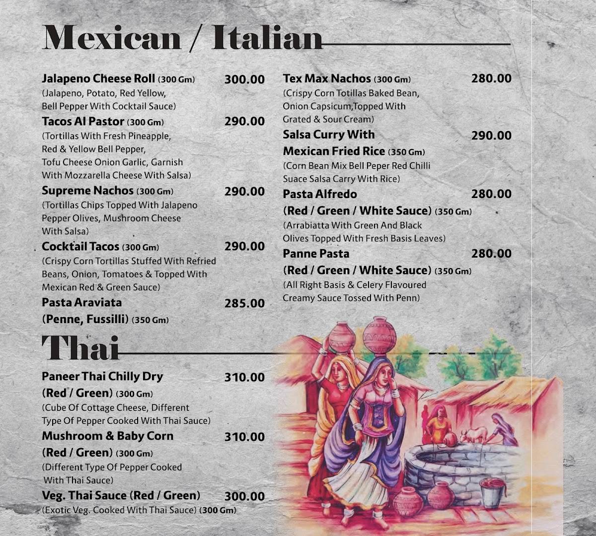 Kansar Garden Restaurant menu