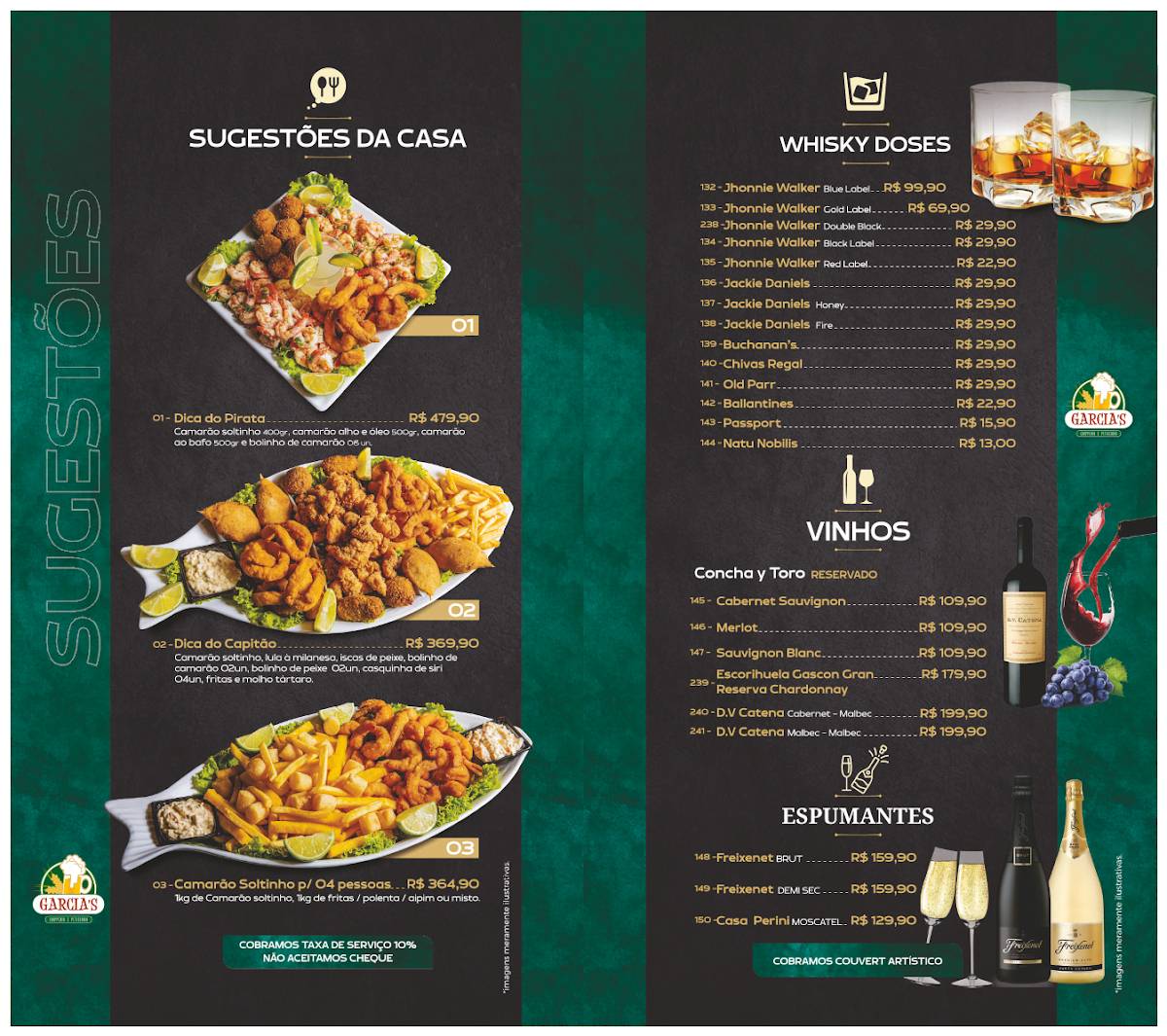 Garcia's Chopperia e Petiscaria cardápio