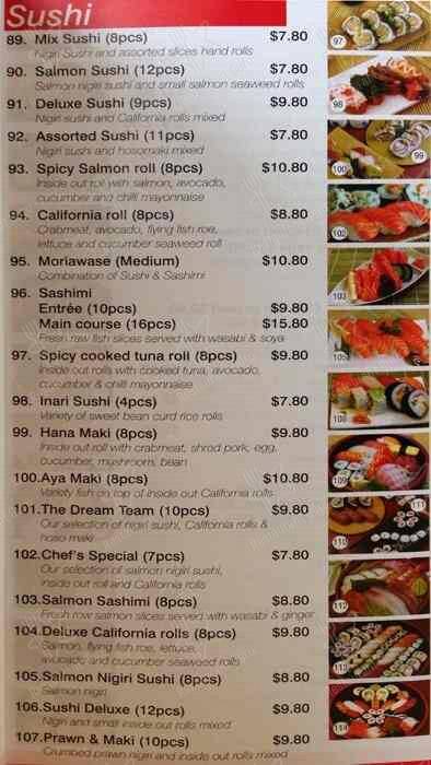 Hi Sushi Geelong меню