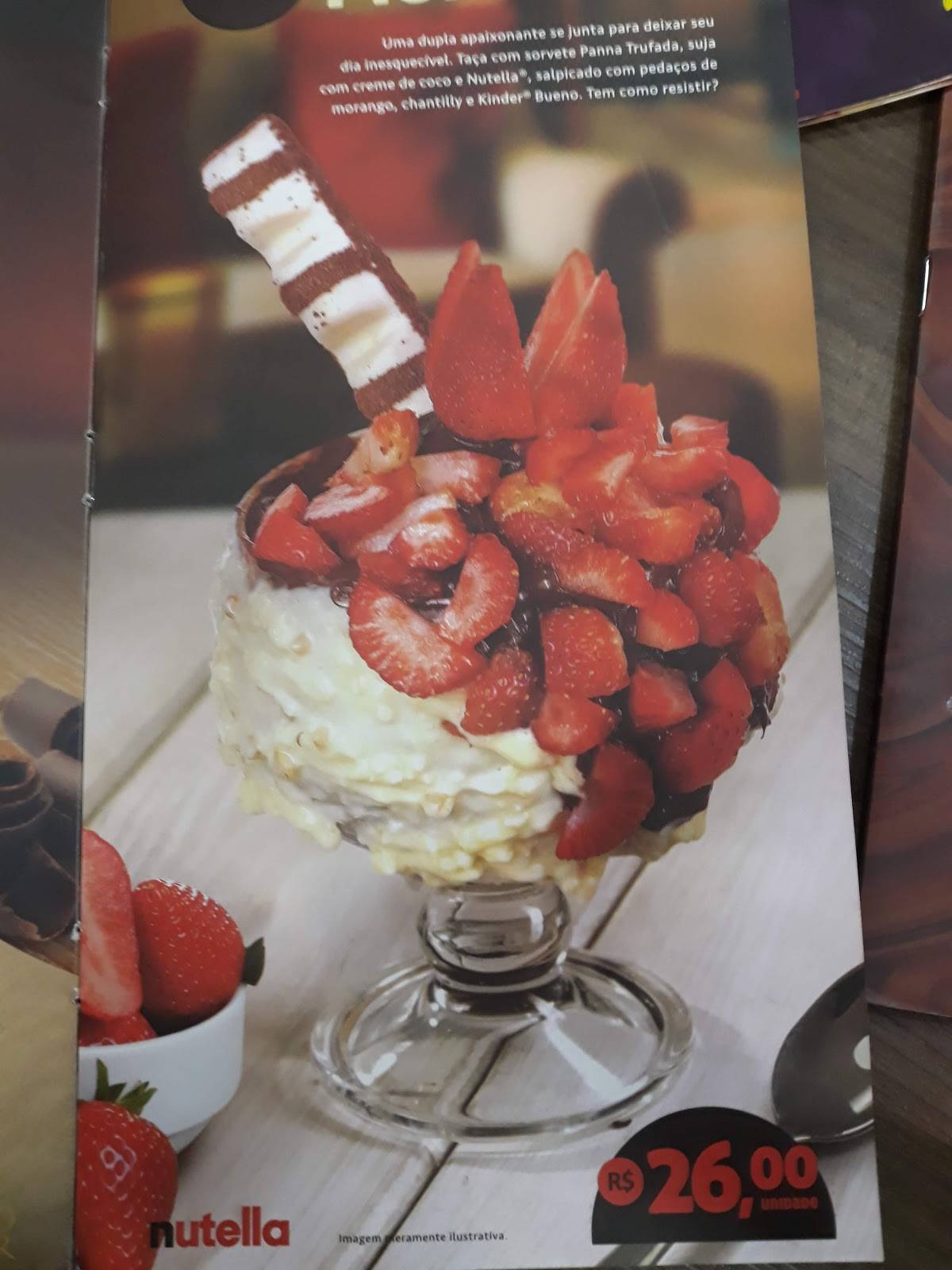 Gela Boca Inglaterra cardápio