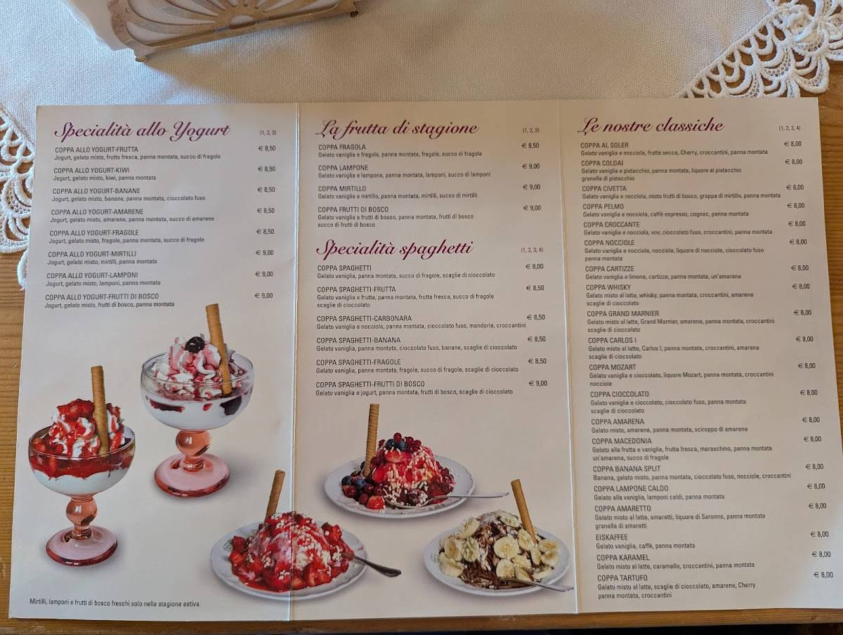 Menu di Gelateria Al Soler 