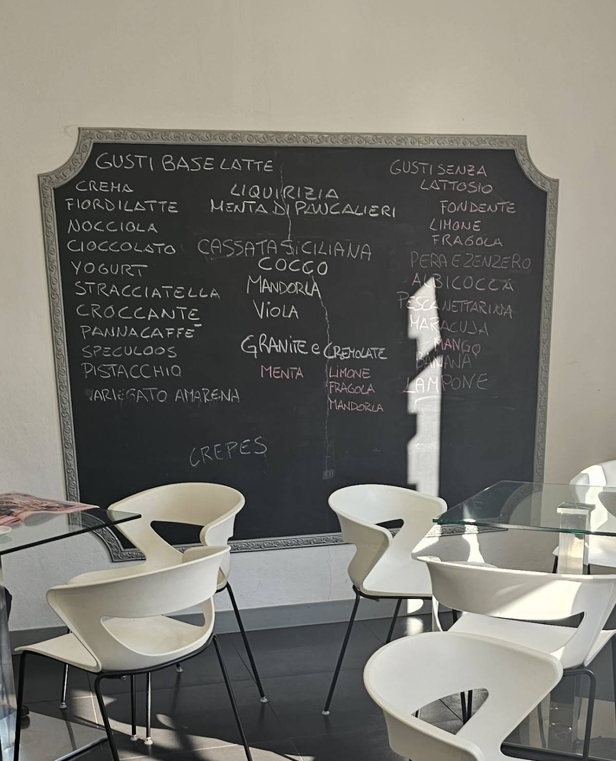 Menu di Gelateria Gelato e Gusto 