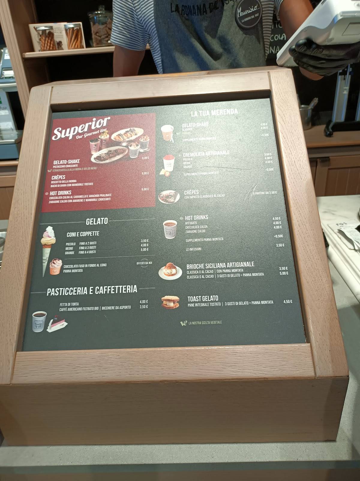 Menu di Gelateria La Romana dal 1947 