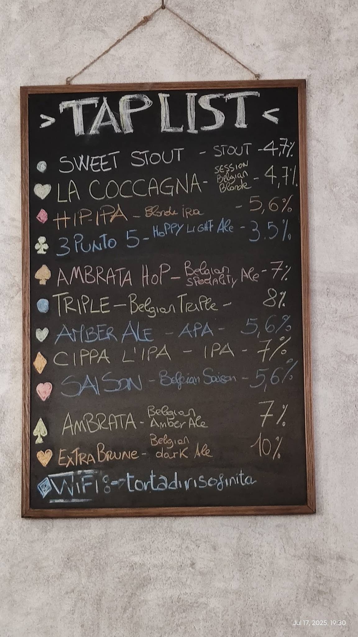 Menu di La Coccagna 