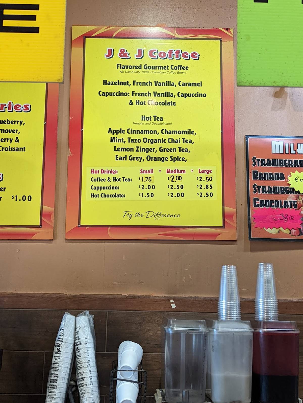 Menu at J & J Beyond Bagels restaurant,