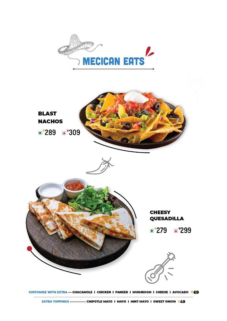 The Black Coffee Cafe menu