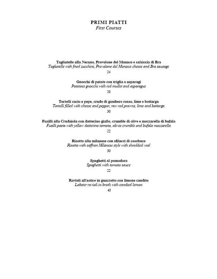 Menu di Da Giacomo Arengario 