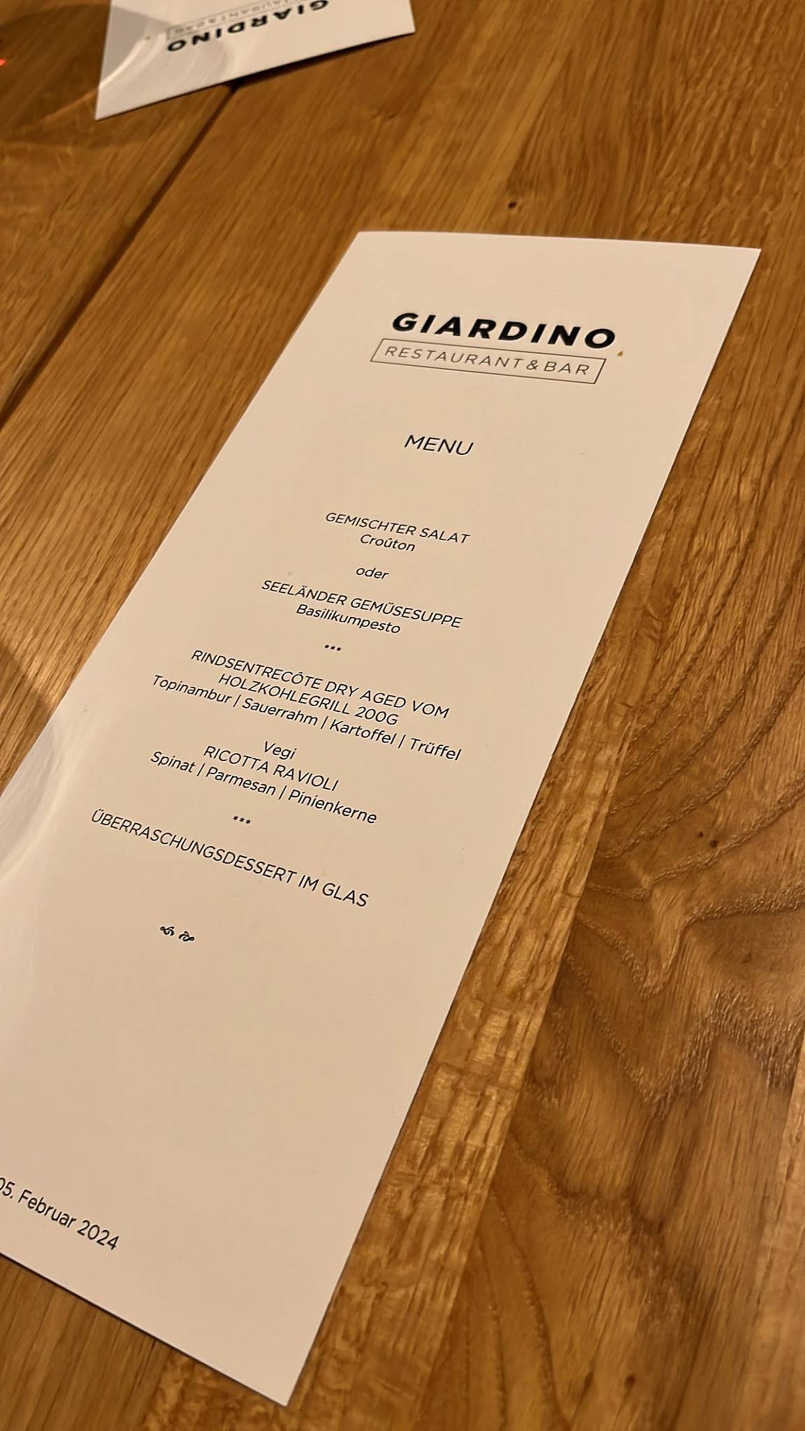 Menu di Giardino Restaurant & Bar 
