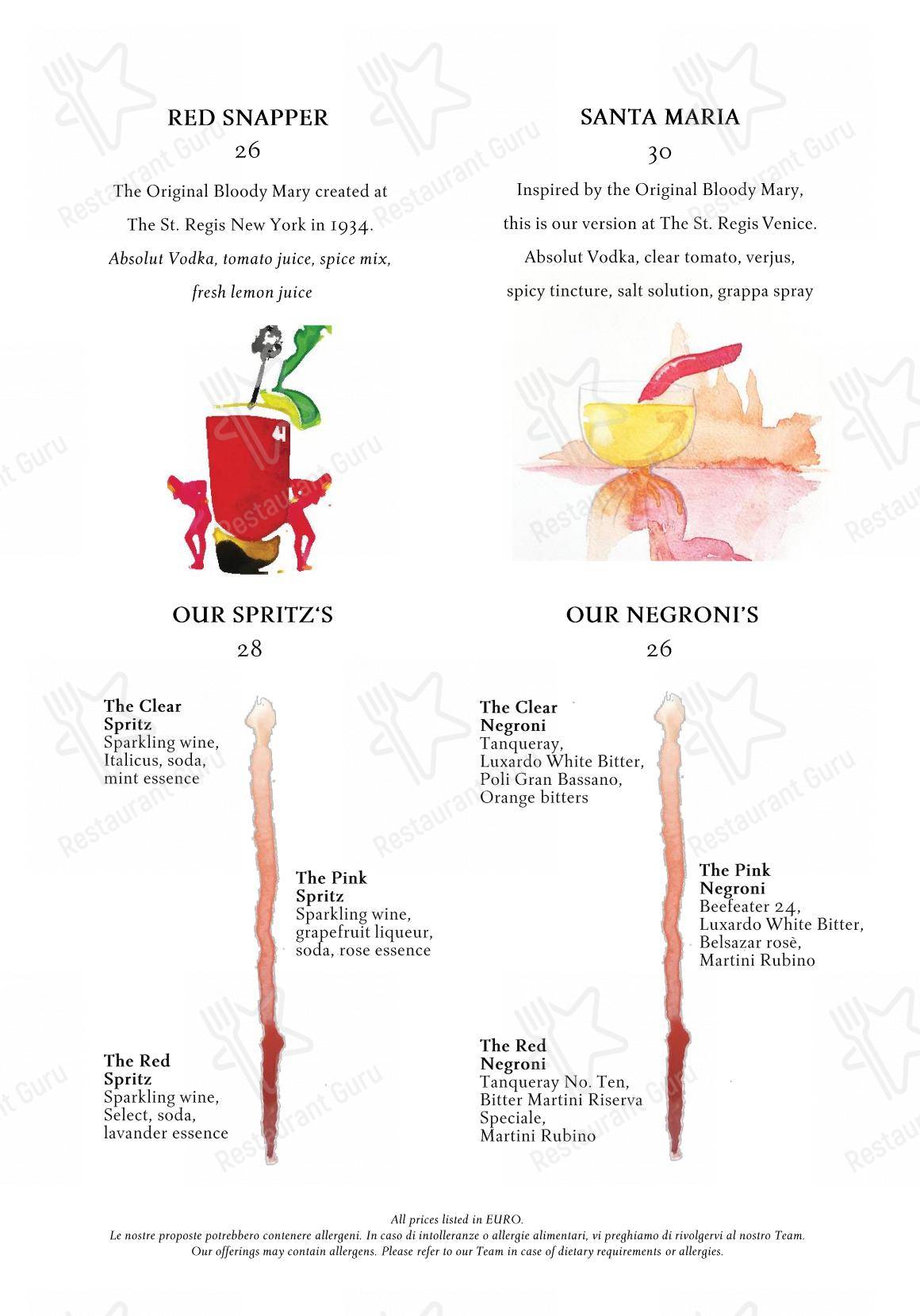 Menu per Gio's Restaurant & Terrace in Venezia