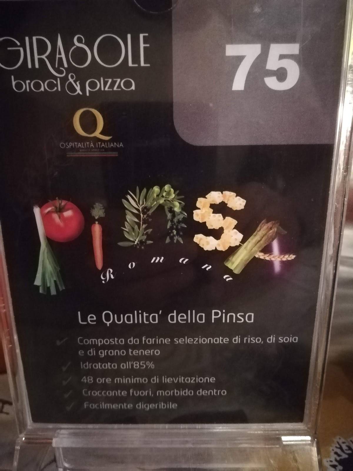 Menu di Girasole Braci & Pizza 