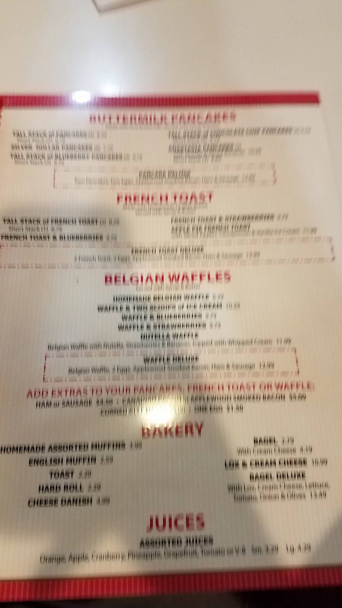 Menu at Ambrosia Diner restaurant, Queensbury, 518 Aviation Rd