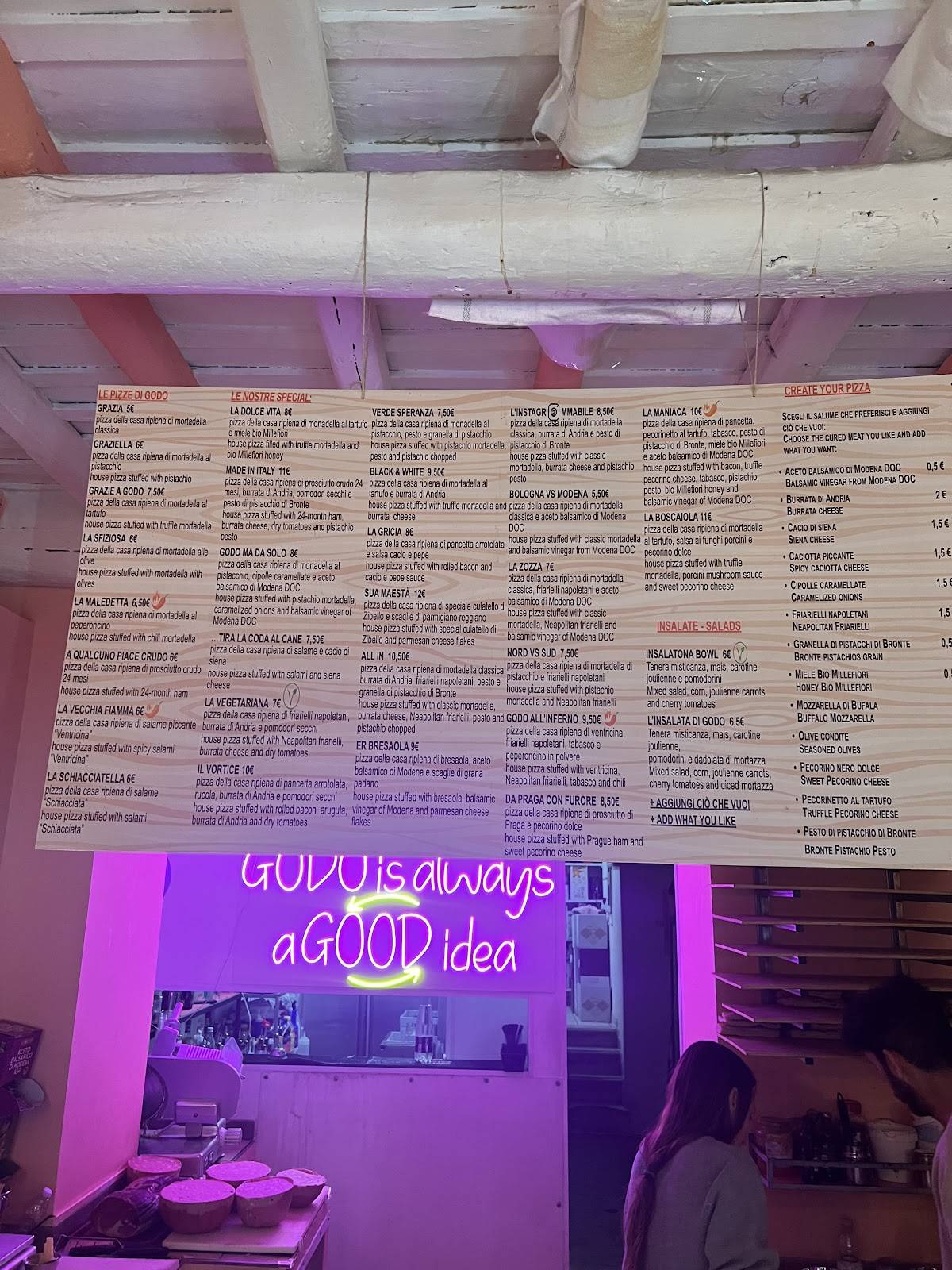 Menu di Godo dal 1661 