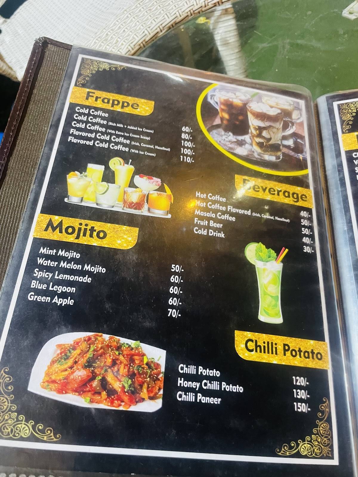 Gold sip cafe menu