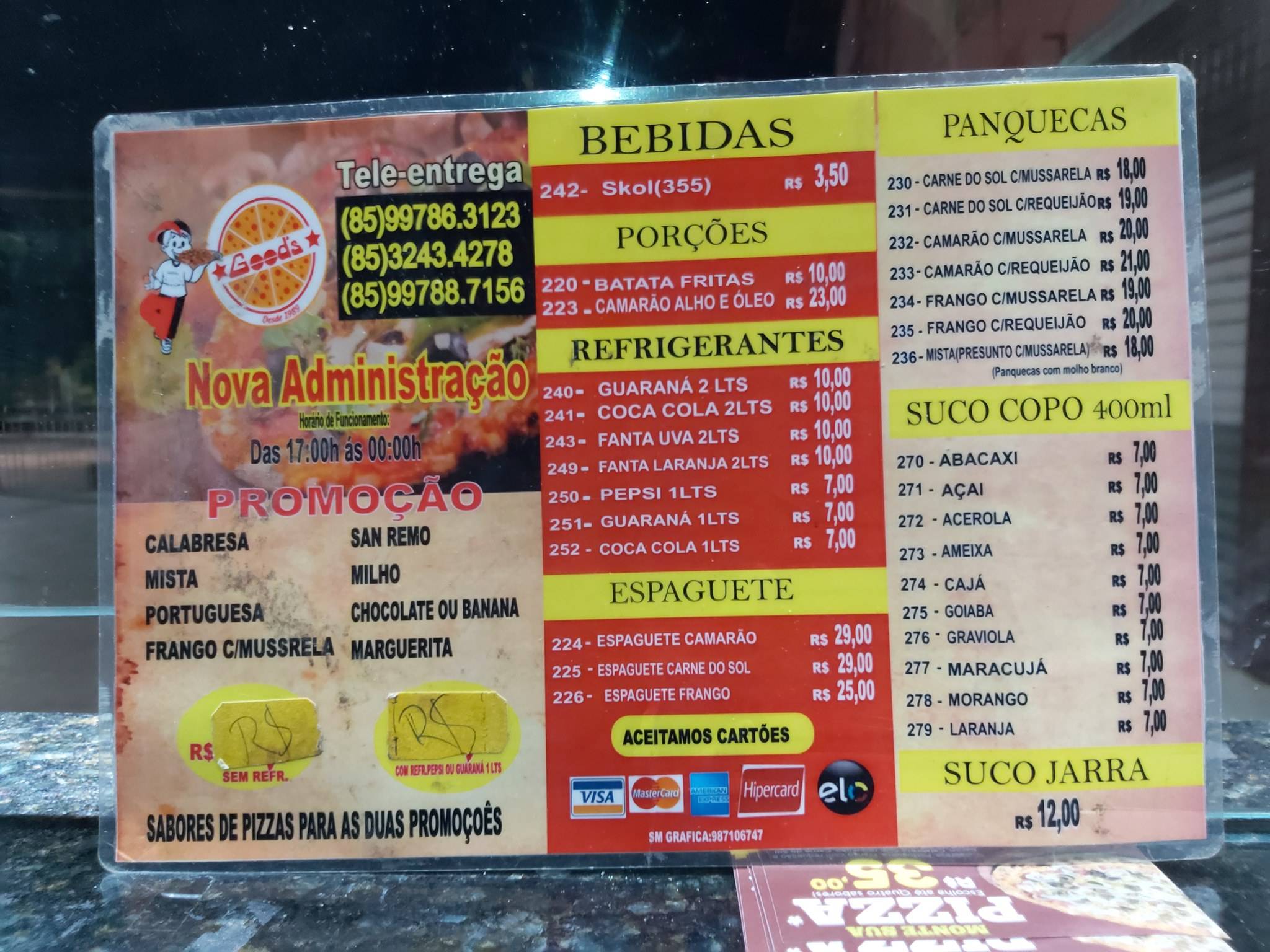Goods Lanches cardápio