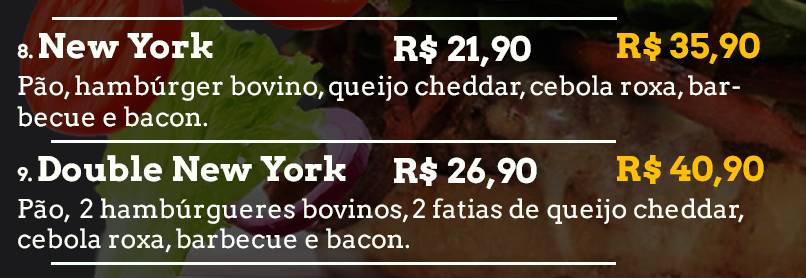 Grab’s Burger & Grill cardápio
