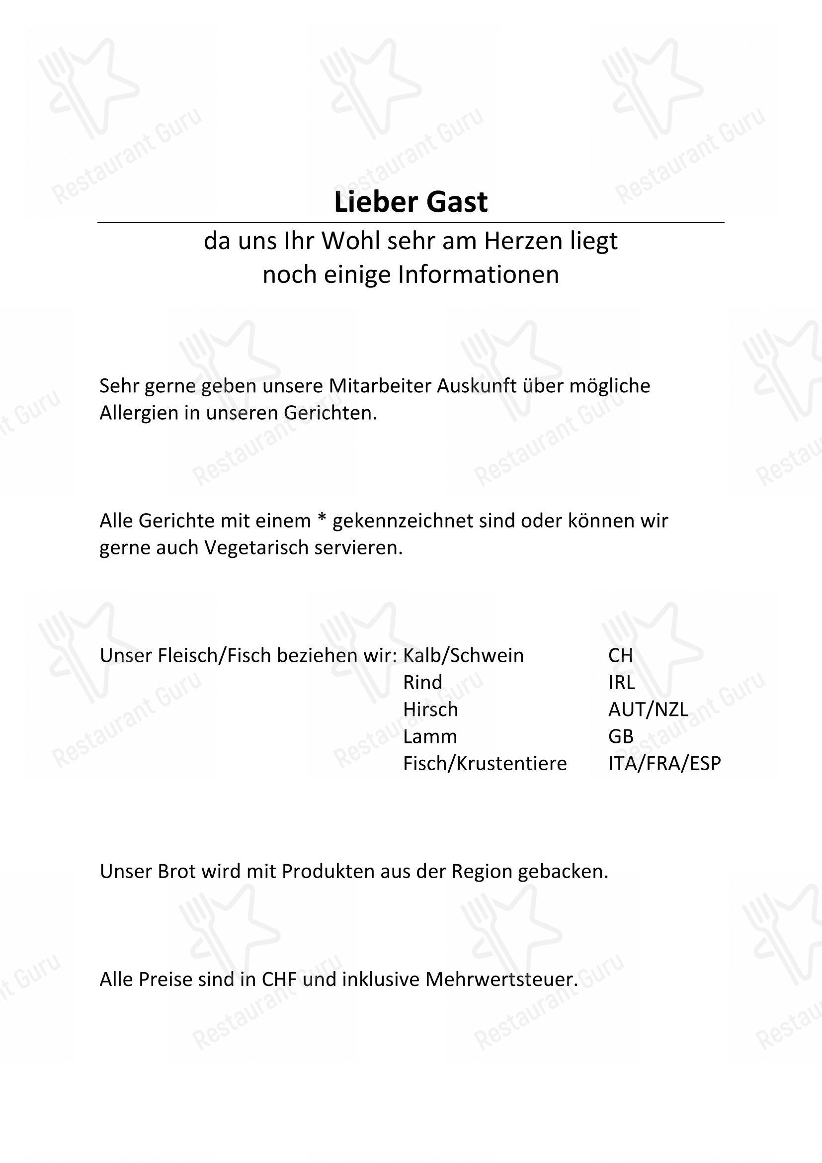 Основное меню per Grandis Ustria da Vin in Laax