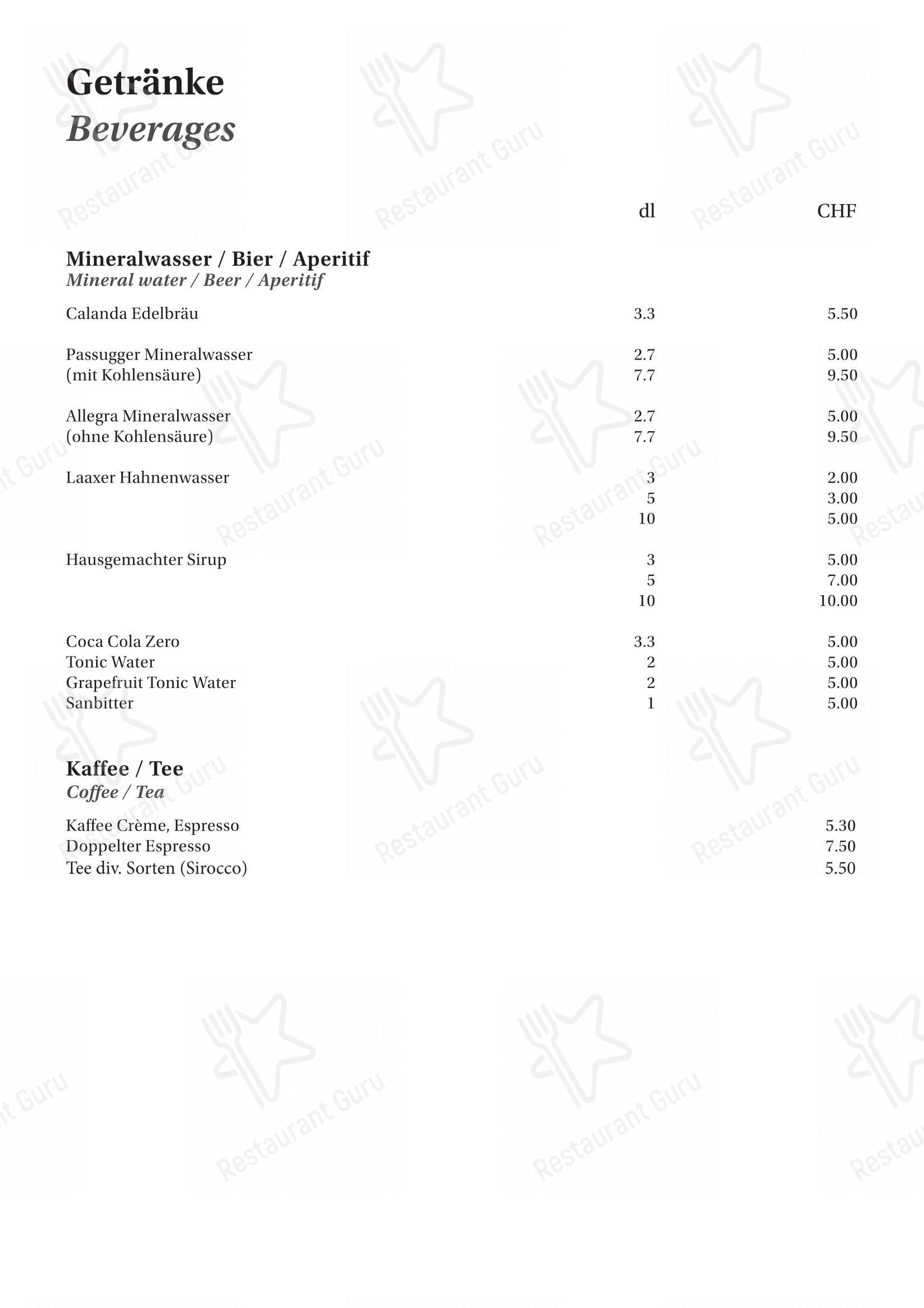 Menu di Grandis Ustria da Vin - 菜单