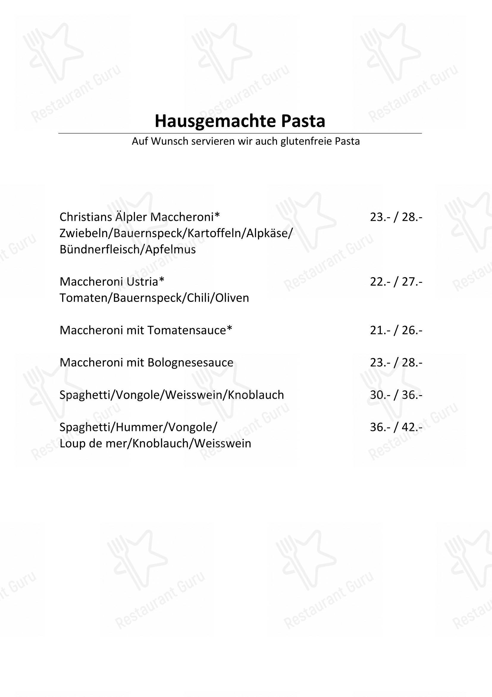 Menu di Grandis Ustria da Vin - Menu bar