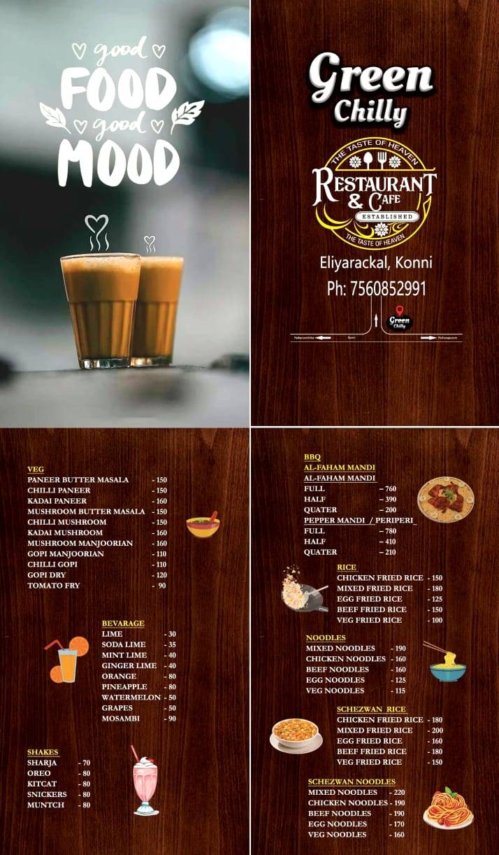 Green Chilly menu