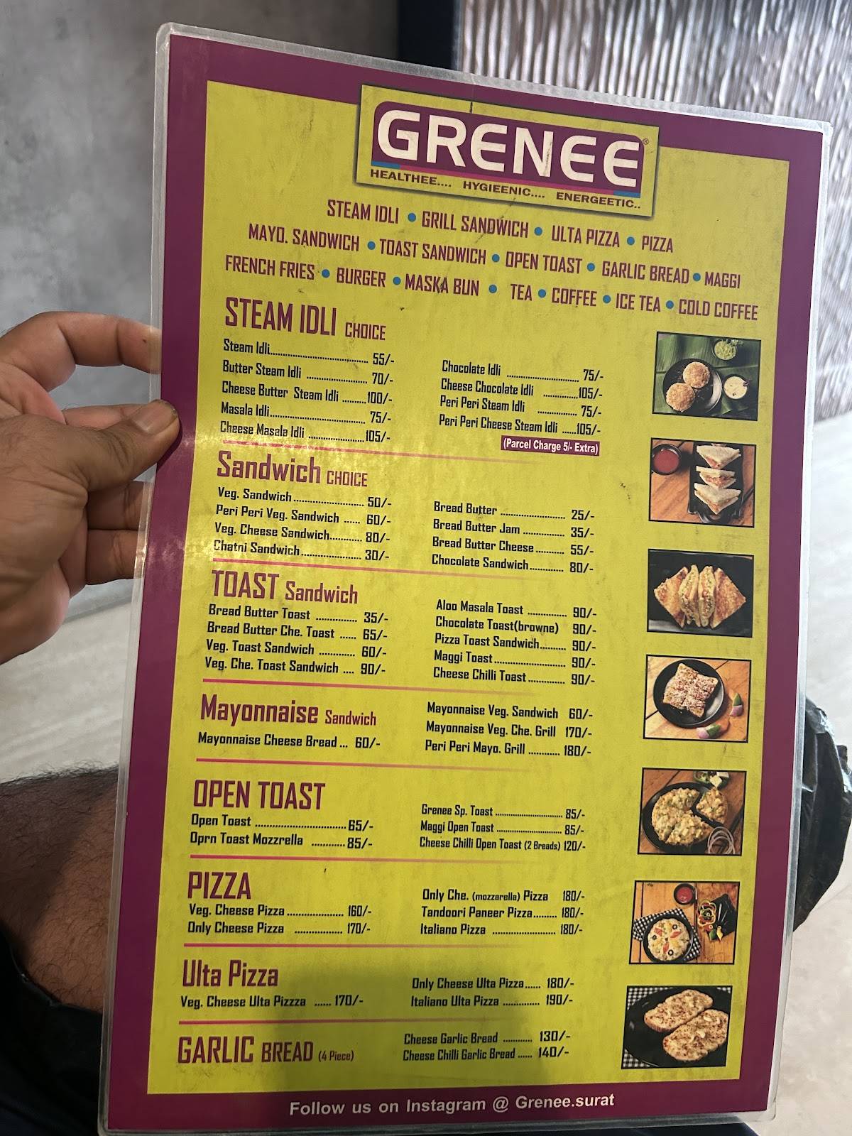 Grenee bardoli menu