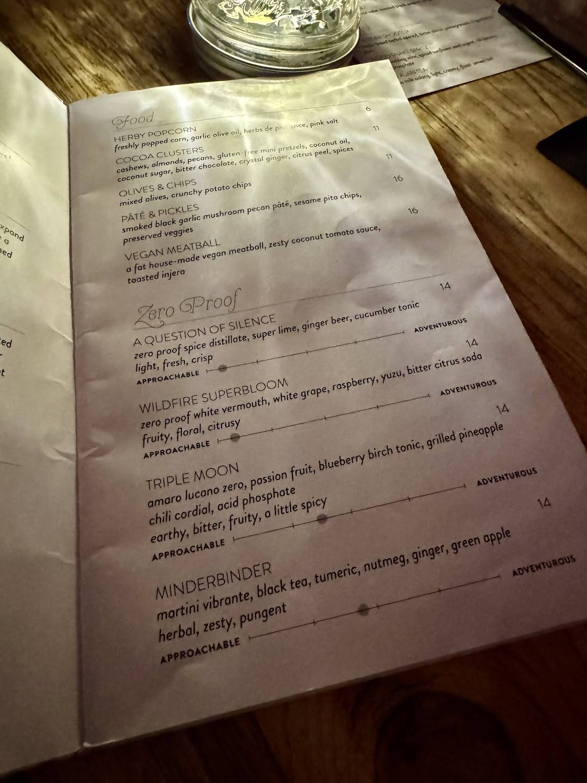 Menu de Grey Tiger