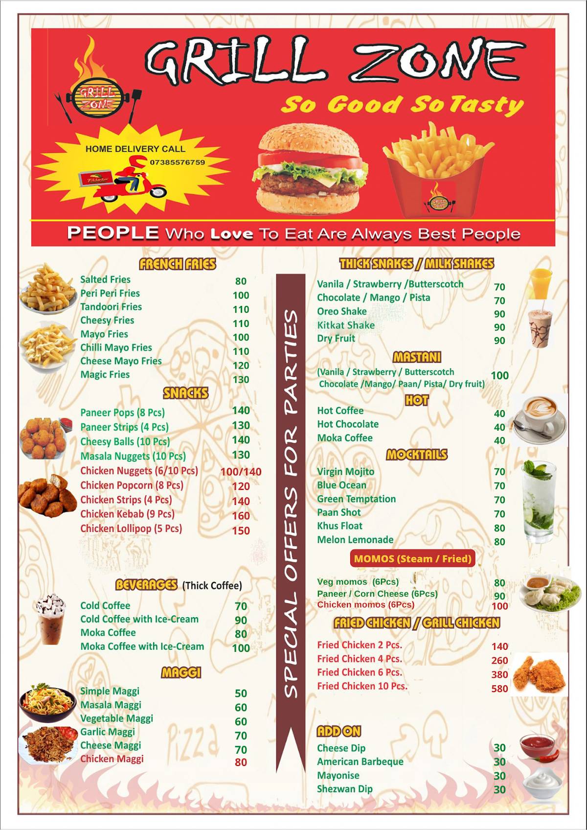 Grill Zone- Delicious fast food menu