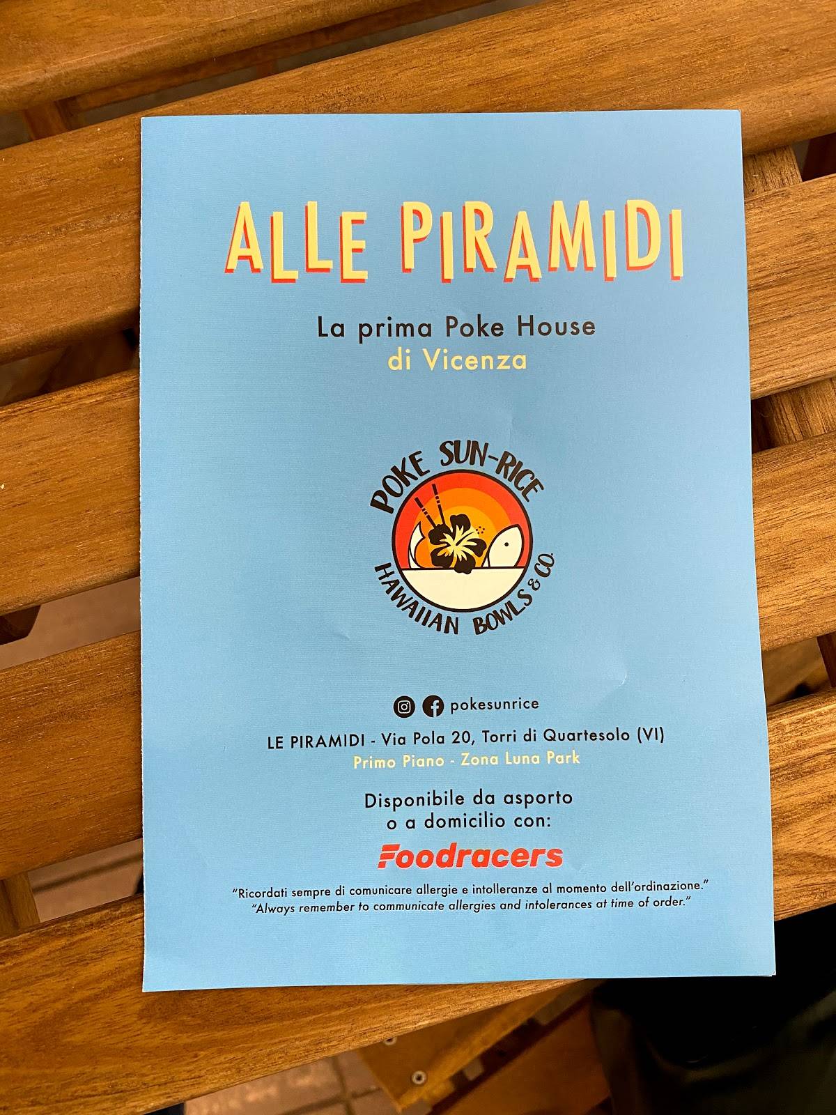 Menu di Poke Sun-Rice - C.C. Piramidi 