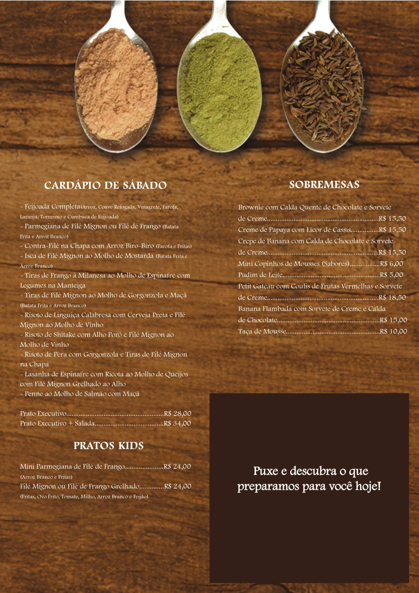 Grupo Sediari Restaurante e Buffet cardápio