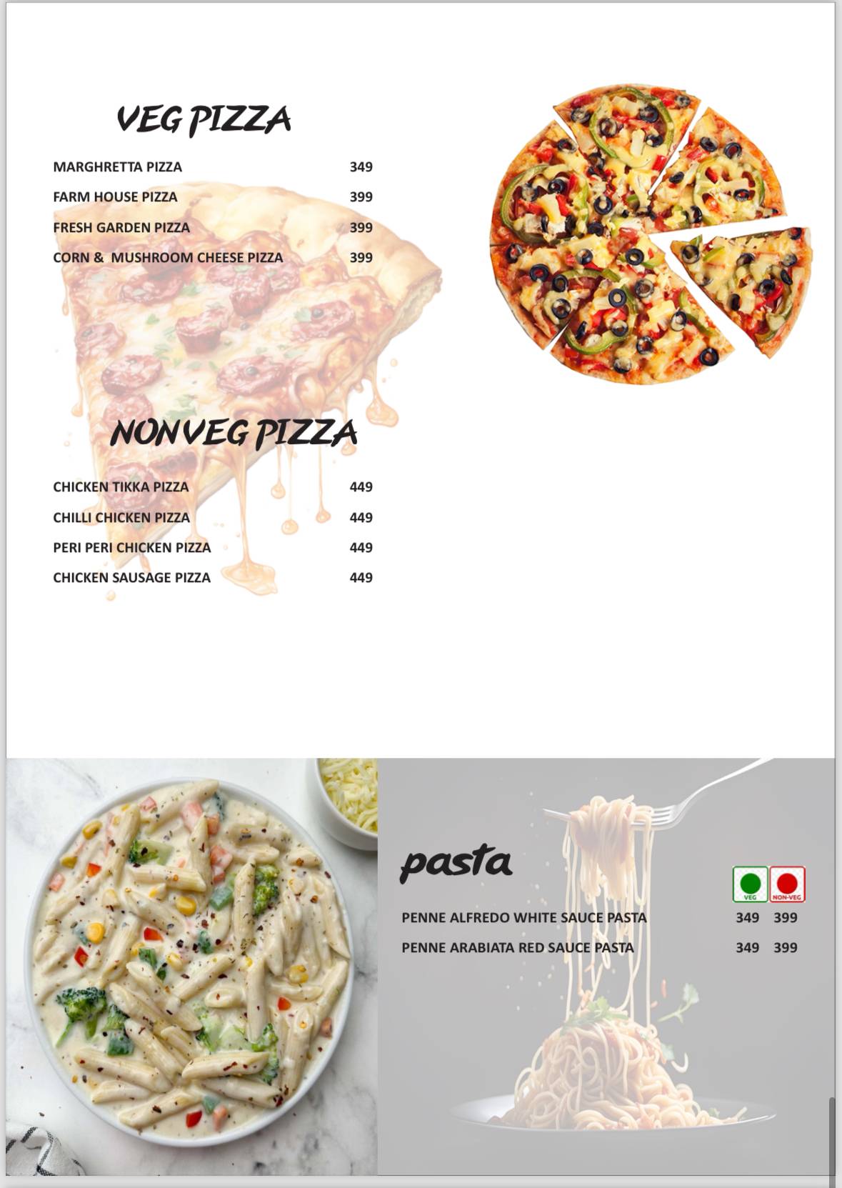 MINI GOA CAFE menu