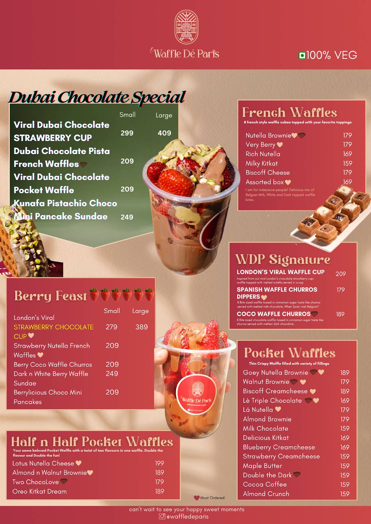 L' Waffle Dé Paris menu