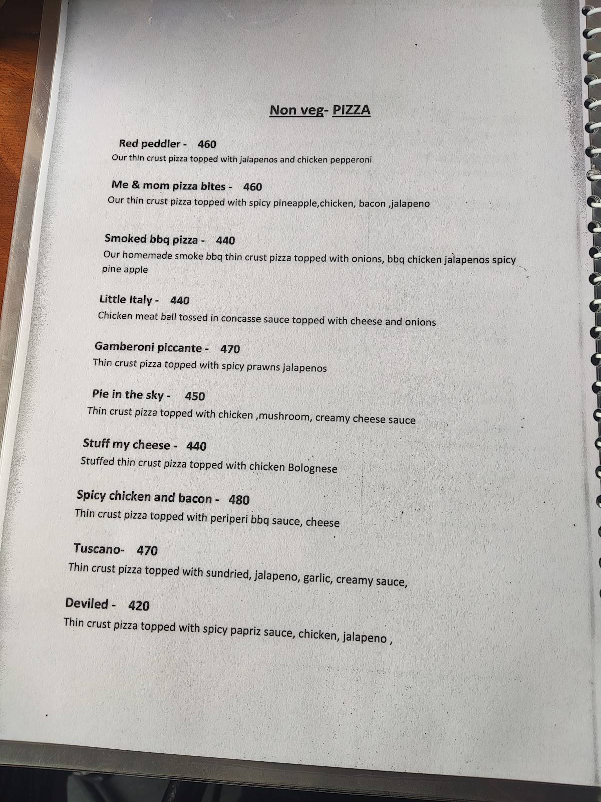 Gypsy Resto Cafe menu