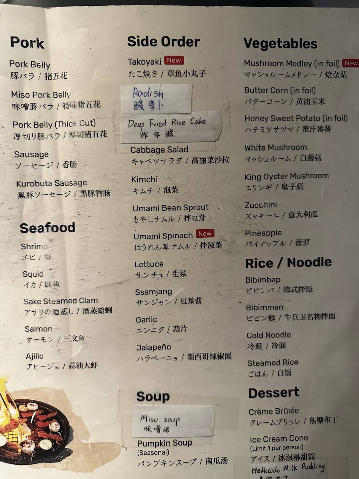 Menu de Gyubee Japanese Grill (Markham)