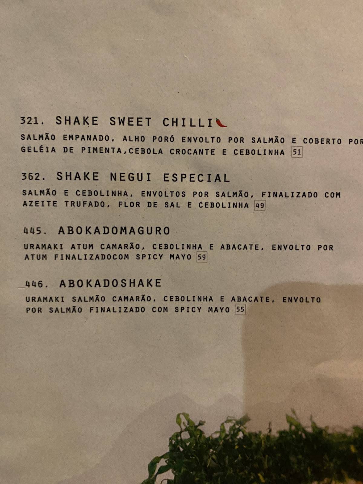 H2O Sushi Bar cardápio