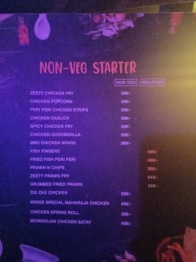 HIGH FIVE menu